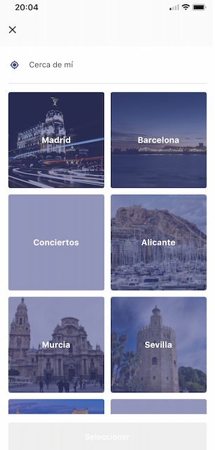 City selector with geolocation