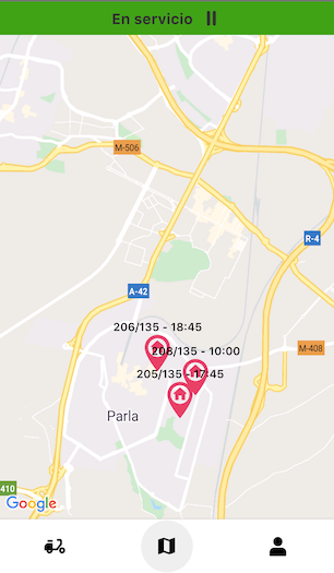 Geolocation map and delivery orders