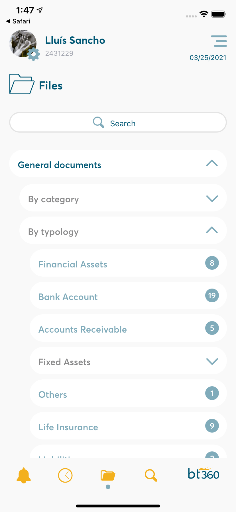 bt360 app document list