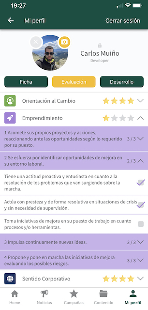 Employee profile